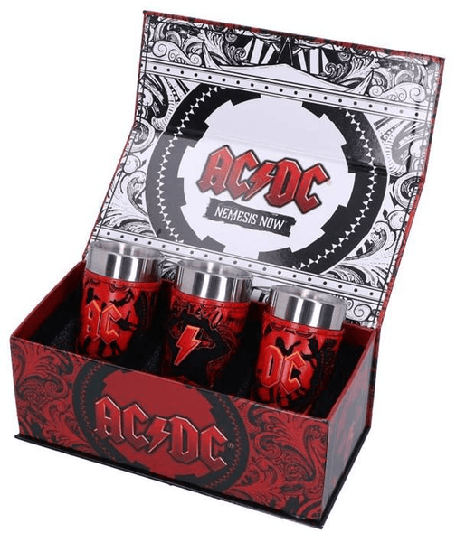 AC/DC Logo Shot Glass Set (Set Of 3) NEMESIS NOW - punk to funk heaven