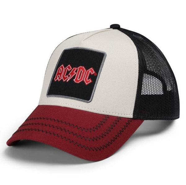 Ac/Dc Trucker Cap Beige - punk to funk heaven