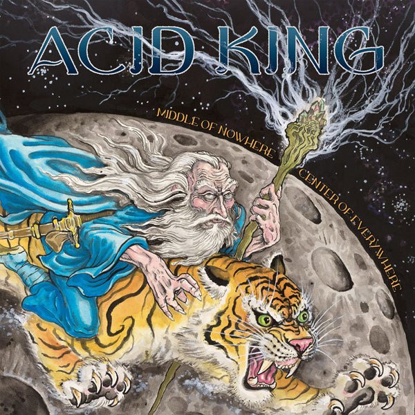 ACID KING MIDDLE OF NOWHERE, CENTER OF EVERYWHERE (TRANSPARENT BLUE VINYL 2LP W/ SCREEN - PRINTED SIDE D) (RSD 2024) VINYL DOUBLE ALBUM - punk to funk heaven