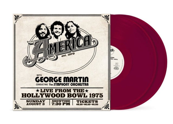 AMERICA: AMERICA: LIVE AT THE HOLLYWOOD BOWL 1975 ruby red vinyl 2lp - punk to funk heaven