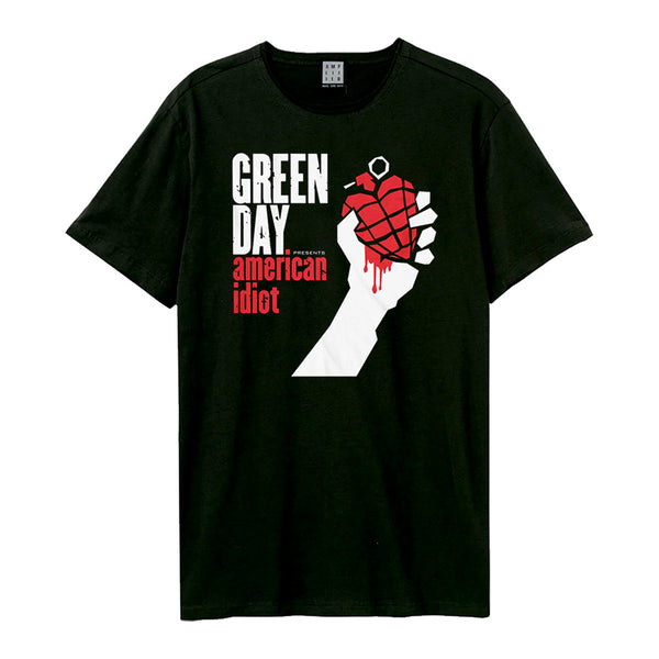 Greenday - American Idiot Amplified  Vintage Black T Shirt