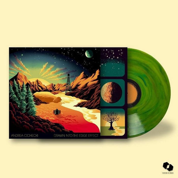 Andrea CICHECKI Drawn Into The Edge Effect Castles In Space Format: limited green vortex vinyl LP + insert + MP3 download code - punk to funk heaven