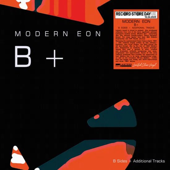 B+ B Sides + Additional Tracks (Clear Vinyl) (Rsd 2025) Artist MODERN EON Format:LP Label:LANTERN REC. - punk to funk heaven