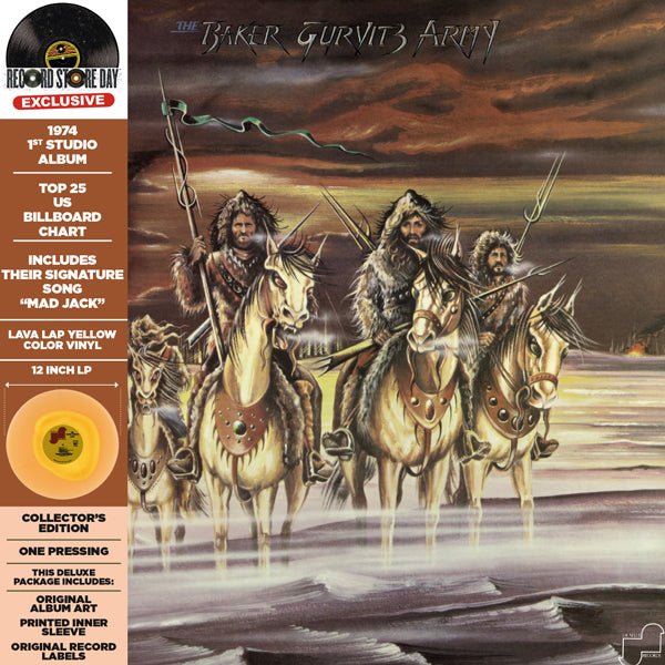 BAKER GURVITZ ARMY, THE THE BAKER GURVITZ ARMY (COLOUR IN COLOUR YELLOW/BEER VINYL) (RSD 2023) VINYL LP - punk to funk heaven
