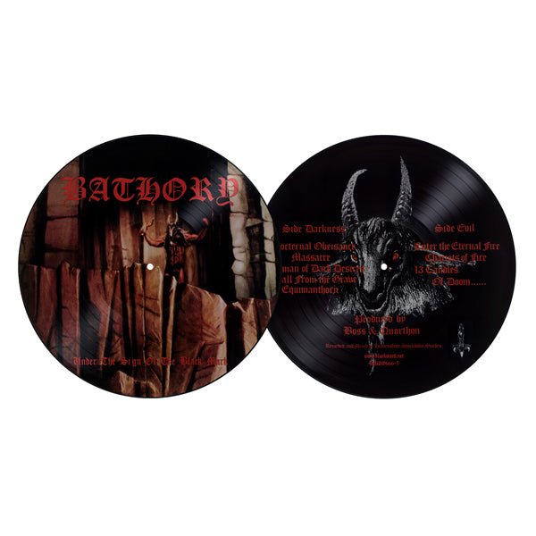 BATHORY UNDER THE SIGN OF THE BLACK MARK VINYL 12" PICTURE DISC - punk to funk heaven