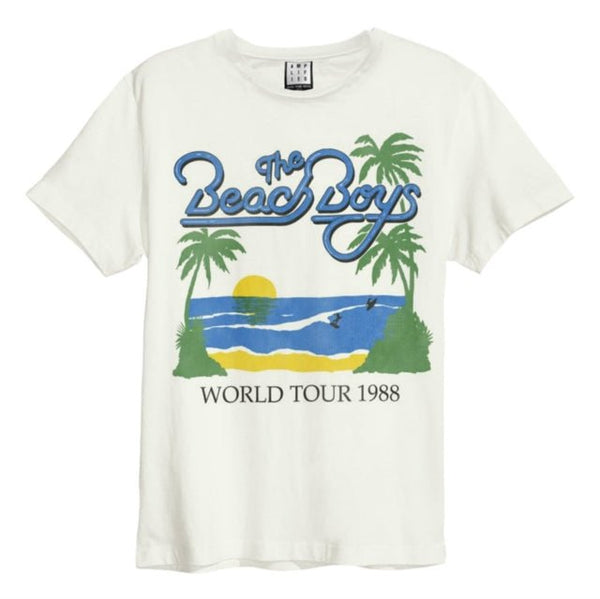 Beach Boys 1988 Tour Amplified Vintage White T Shirt - punk to funk heaven