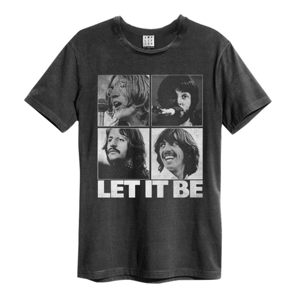 Beatles Let It Be Amplified Vintage Charcoal Small T Shirt - punk to funk heaven