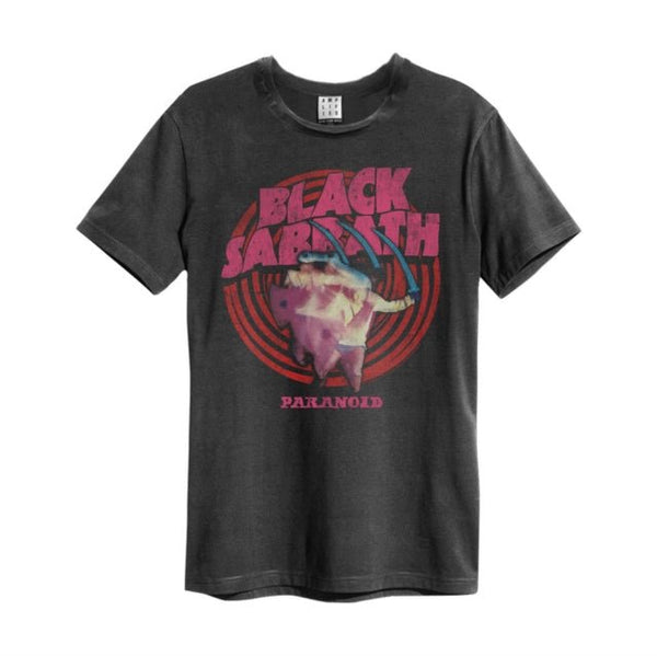 Black Sabbath - Paranoid Amplified Vintage Charcoal X Large T Shirt - punk to funk heaven