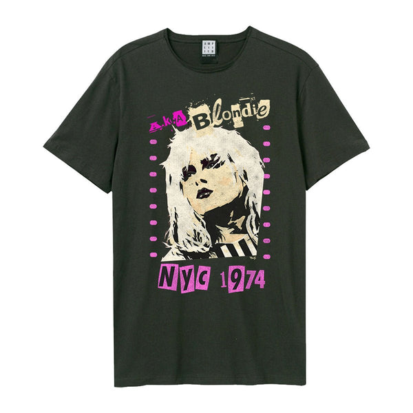 Blondie Aka Blondie Amplified Vintage Charcoal T Shirt - punk to funk heaven