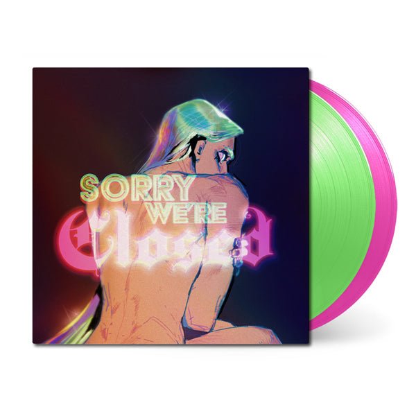 C. BEDFORD, OKUMURA, DEVIX & CATTON ARTHUR SORRY WE'RE CLOSED (ORIGINAL GAME SOUNDTRACK) (TRANSPARENT NEON PINK AND OPAQUE NEON GREEN VINYL 2LP) Vinyl Double Album - punk to funk heaven