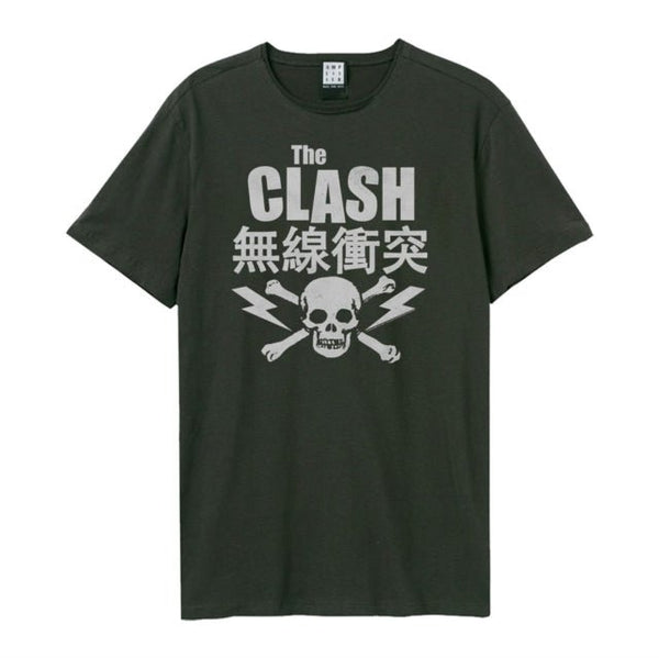 Clash Bolt Amplified X Large Vintage Charcoal T Shirt - punk to funk heaven