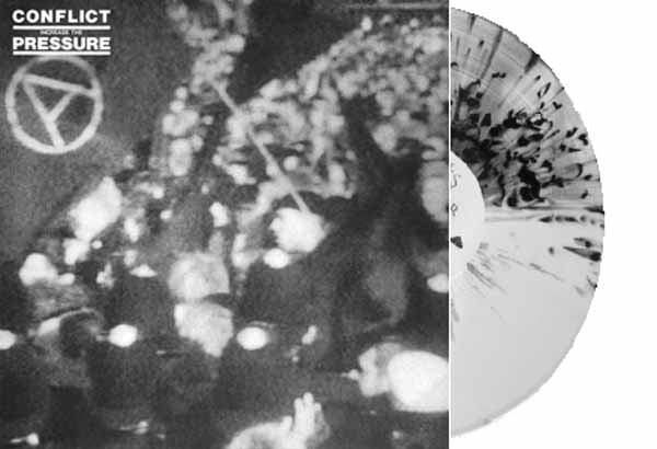 CONFLICT INCREASE THE PRESSURE (HALF WHITE, HALF CLEAR WITH BLACK SPLATTERS) Vinyl LP - punk to funk heaven