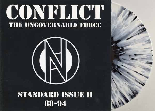 CONFLICT STANDARD ISSUE PART 2 88 - 94 (WHITE WITH BLACK SPLATTERS) Vinyl LP - punk to funk heaven