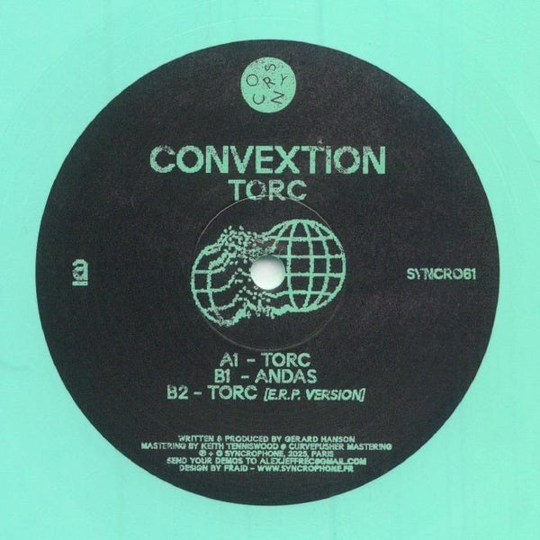 CONVEXTION Torc Syncrophone France Format: blue vinyl 12" - punk to funk heaven
