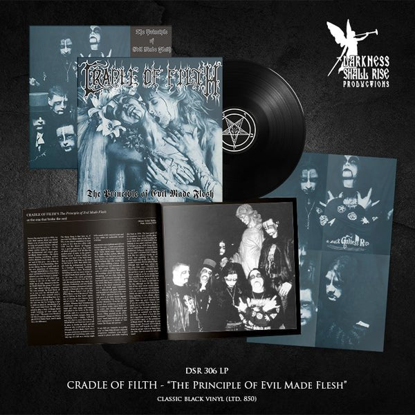 CRADLE OF FILTH THE PRINCIPLE OF EVIL MADE FLESH (BLACK VINYL) Vinyl LP - punk to funk heaven