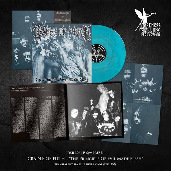 CRADLE OF FILTH THE PRINCIPLE OF EVIL MADE FLESH (TRANSPARENT SEA - BLUE VINYL) Vinyl LP - punk to funk heaven