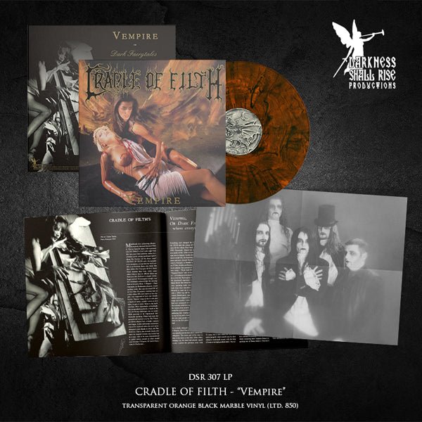 CRADLE OF FILTH VEMPIRE, OR DARK FAERYTALES IN PHALLUSTEIN (ORANGE / BLACK MARBLE VINYL) Vinyl LP - punk to funk heaven