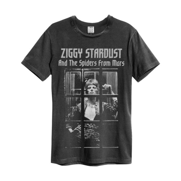 David Bowie - Rise And Fall Amplified Vintage Charcoal X Large T Shirt - punk to funk heaven