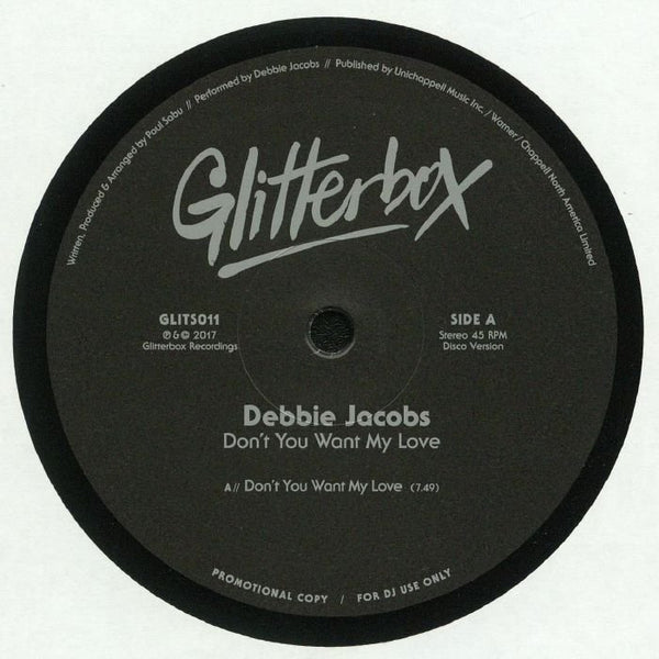 Debbie JACOBS Don't You Want My Love Glitterbox Format: 12" repress - punk to funk heaven