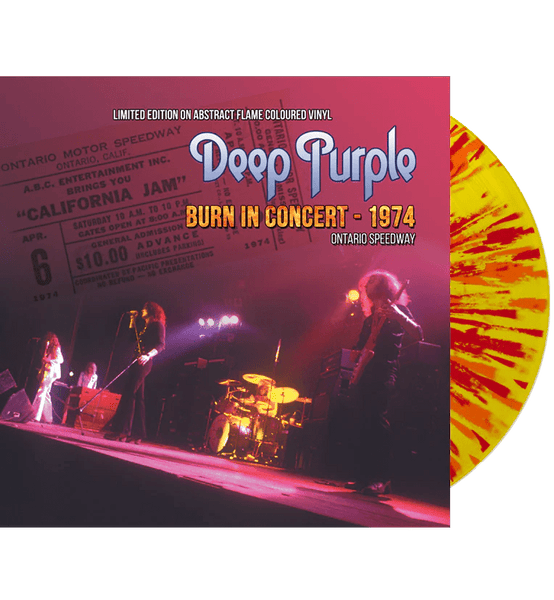 Deep Purple - Burn In Concert - 1974 (Limited Edition Hand Numbered on Abstract Flame Coloured Vinyl) lp - punk to funk heaven
