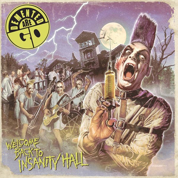 DEMENTED ARE GO WELCOME BACK TO INSANITY HALL (HIGHLIGHTER YELLOW/BLACK SMOKE VINYL) Vinyl LP - punk to funk heaven