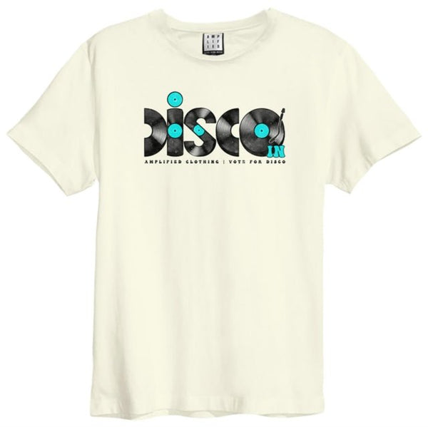 Disco Discs Amplified Vintage White T Shirt - punk to funk heaven