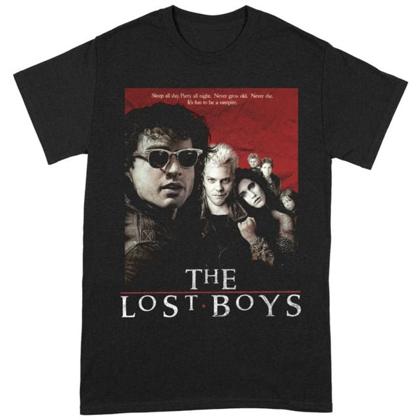 Distressed Poster Black T-Shirt THE LOST BOYS - punk to funk heaven
