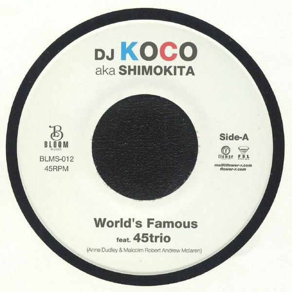 DJ KOCO aka SHIMOKITA World Famous Bloom Japan Format: 7" repress - punk to funk heaven