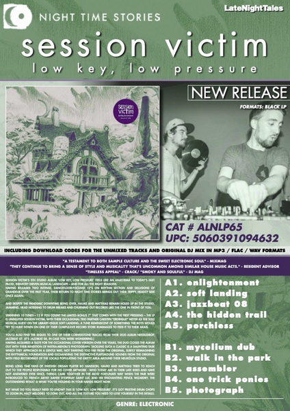 low key. low pressure Artist SESSION VICTIM Format:LP Label:NIGHT TIME STORIES
