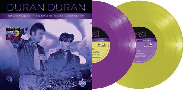 DURAN DURAN THE ULTRA CHROME, LATEX & STEEL TOUR (YELLOW/PURPLE VINYL) VINYL DOUBLE ALBUM - punk to funk heaven