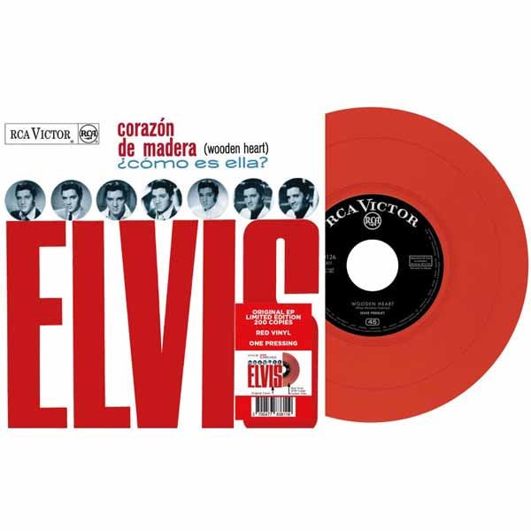 ELVIS PRESLEY CORAZÓN DE MADERA (RED VINYL) Vinyl 7" - punk to funk heaven