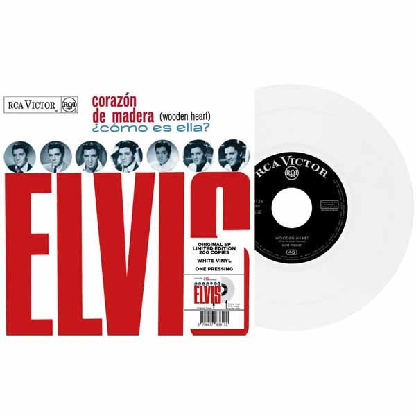 ELVIS PRESLEY CORAZÓN DE MADERA (WHITE VINYL) Vinyl 7" - punk to funk heaven