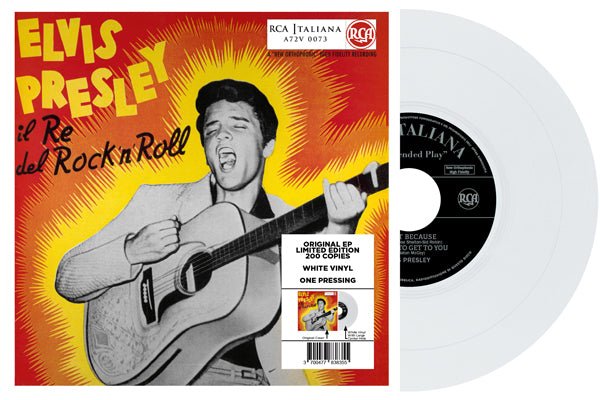 ELVIS PRESLEY IL RE DEL ROCK ‘N’ ROLL (WHITE VINYL) Vinyl 7" - punk to funk heaven
