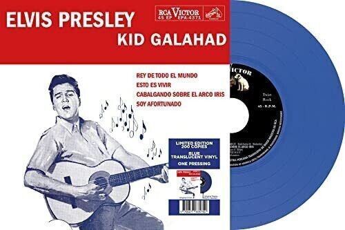 ELVIS PRESLEY KID GALAHAD (TRANSPARENT BLUE VINYL) VINYL 7" - punk to funk heaven