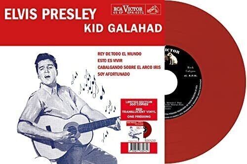 ELVIS PRESLEY KID GALAHAD (TRANSPARENT RED VINYL) VINYL 7" - punk to funk heaven