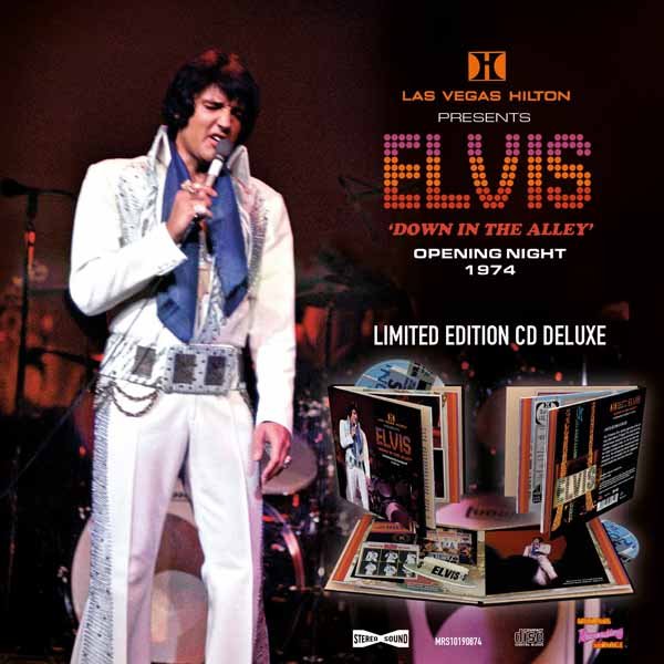 ELVIS PRESLEY LAS VEGAS – ‘DOWN IN THE ALLEY’ OPENING NIGHT 1974 Compact Disc Book - punk to funk heaven