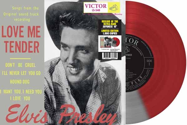 ELVIS PRESLEY LOVE ME TENDER (JAPAN) (HALF RED/HALF SILVER VINYL) Vinyl 10" - punk to funk heaven
