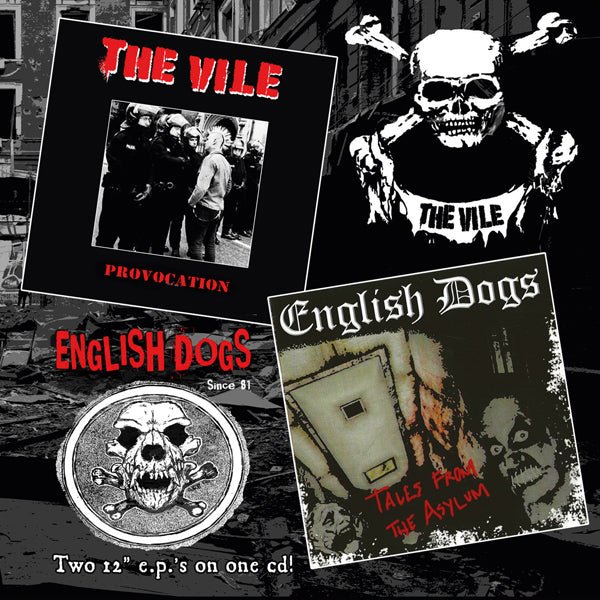 ENGLISH DOGS / THE VILE TALES FROM THE ASYLUM / PROVOCATION COMPACT DISC - punk to funk heaven