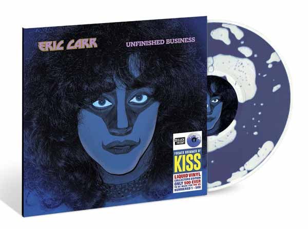 ERIC CARR UNFINISHED BUSINESS (LIMITED LIQUID - FILLED DARK BLUE VINYL) Vinyl LP - punk to funk heaven