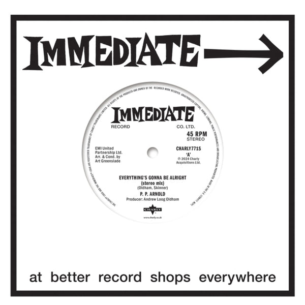 Everything Is Gonna Be Alright / Everything Is Gonna Be Alright P.P. ARNOLD 7" Vinyl - punk to funk heaven