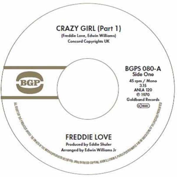 FREDDIE LOVE CRAZY GIRL Vinyl 7" - punk to funk heaven
