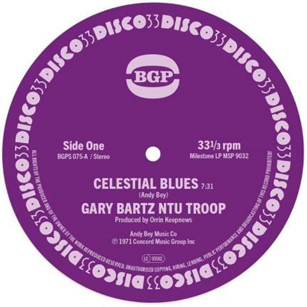 GARY BARTZ NTU TROOP CELESTIAL BLUES VINYL 7" - punk to funk heaven