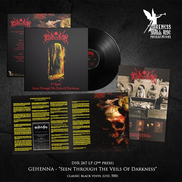 GEHENNA SEEN THROUGH THE VEILS OF DARKNESS (THE SECOND SPELL) (BLACK VINYL 2ND PRESS) Vinyl LP - punk to funk heaven