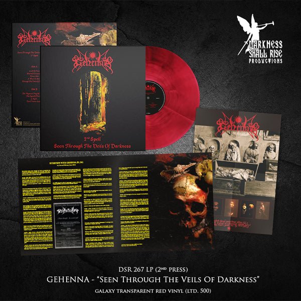GEHENNA SEEN THROUGH THE VEILS OF DARKNESS (THE SECOND SPELL) (GALAXY TRANSPARENT RED/BLACK VINYL) Vinyl LP - punk to funk heaven