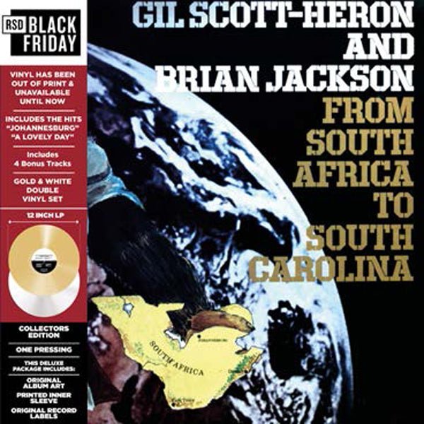 GIL SCOTT HERON &amp; BRIAN JACKSON FROM SOUTH AFRICA TO SOUTH CAROLINA - BLACK FRIDAY 2024 (GOLD/WHITE VINYL 2LP) Vinyl Double Album - punk to funk heaven