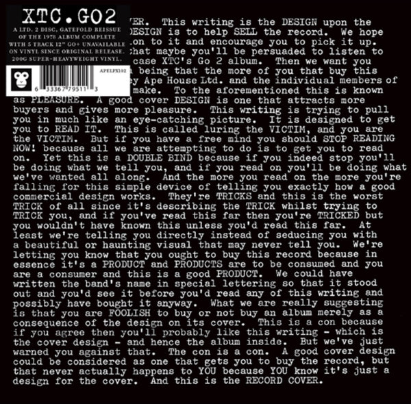 Go2 Artist XTC Format: 2LP LTD - punk to funk heaven