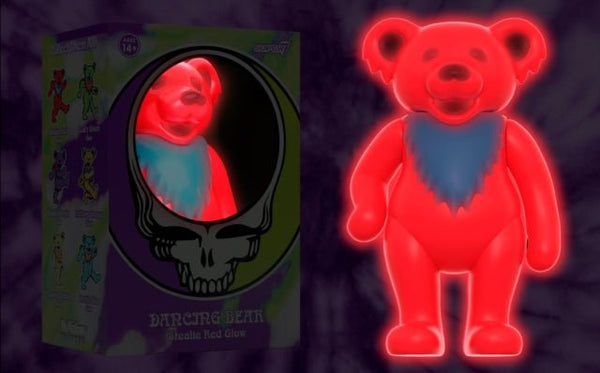 Grateful Dead - Dancing Bear Glow (Stealie Red) Reaction Figure super 7 - punk to funk heaven