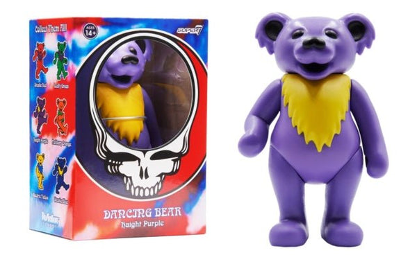 Grateful Dead - Dancing Bear (Haight Purple) Reaction Figure super 7 - punk to funk heaven