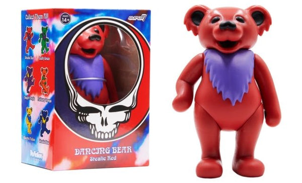 Grateful Dead - Dancing Bear (Stealie Red) Reaction Figure super 7 - punk to funk heaven
