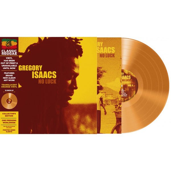 GREGORY ISAACS NO LUCK ORANGE TRANSLUCENT VINYL VINYL LP - punk to funk heaven